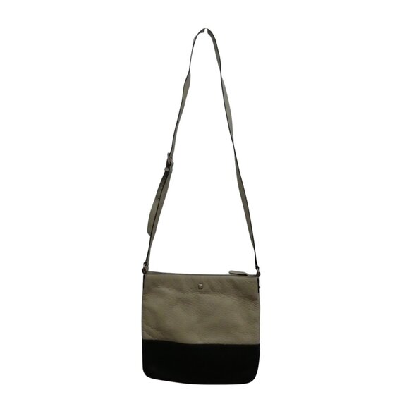 kate spade Handbags - Kate Spade Black Cream Pebbled Leather Crossbody Purse